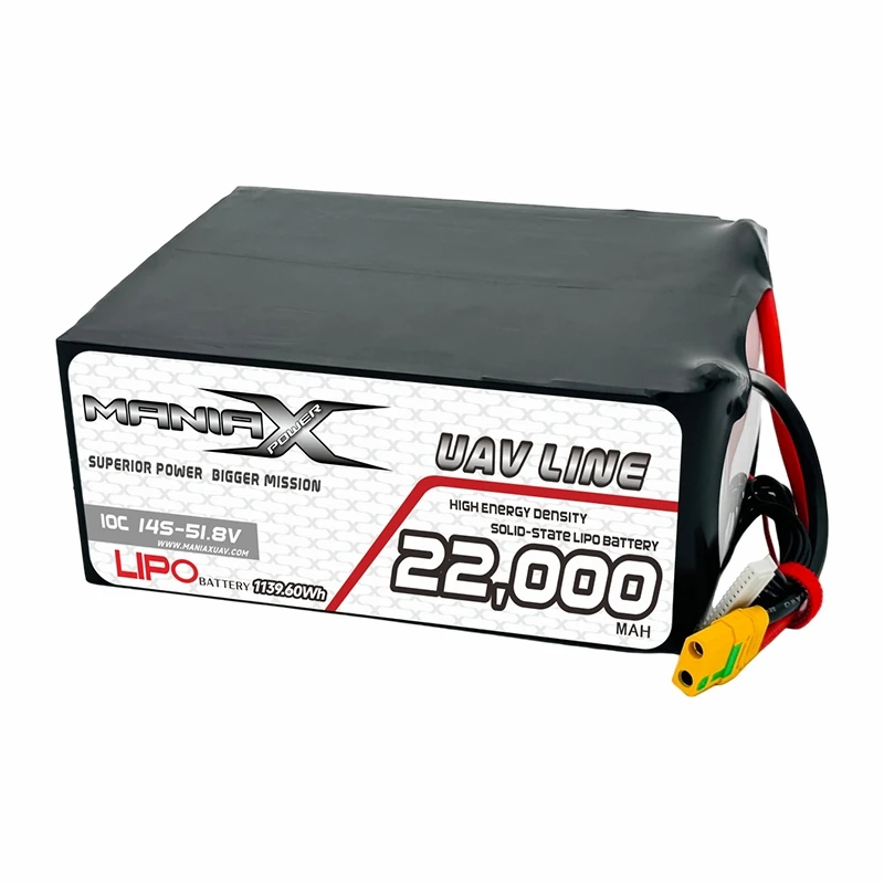 ManiaX Katı-Durum Lipo 14S-51,8V 22.000mAH 10C Drone ve İHA Pili